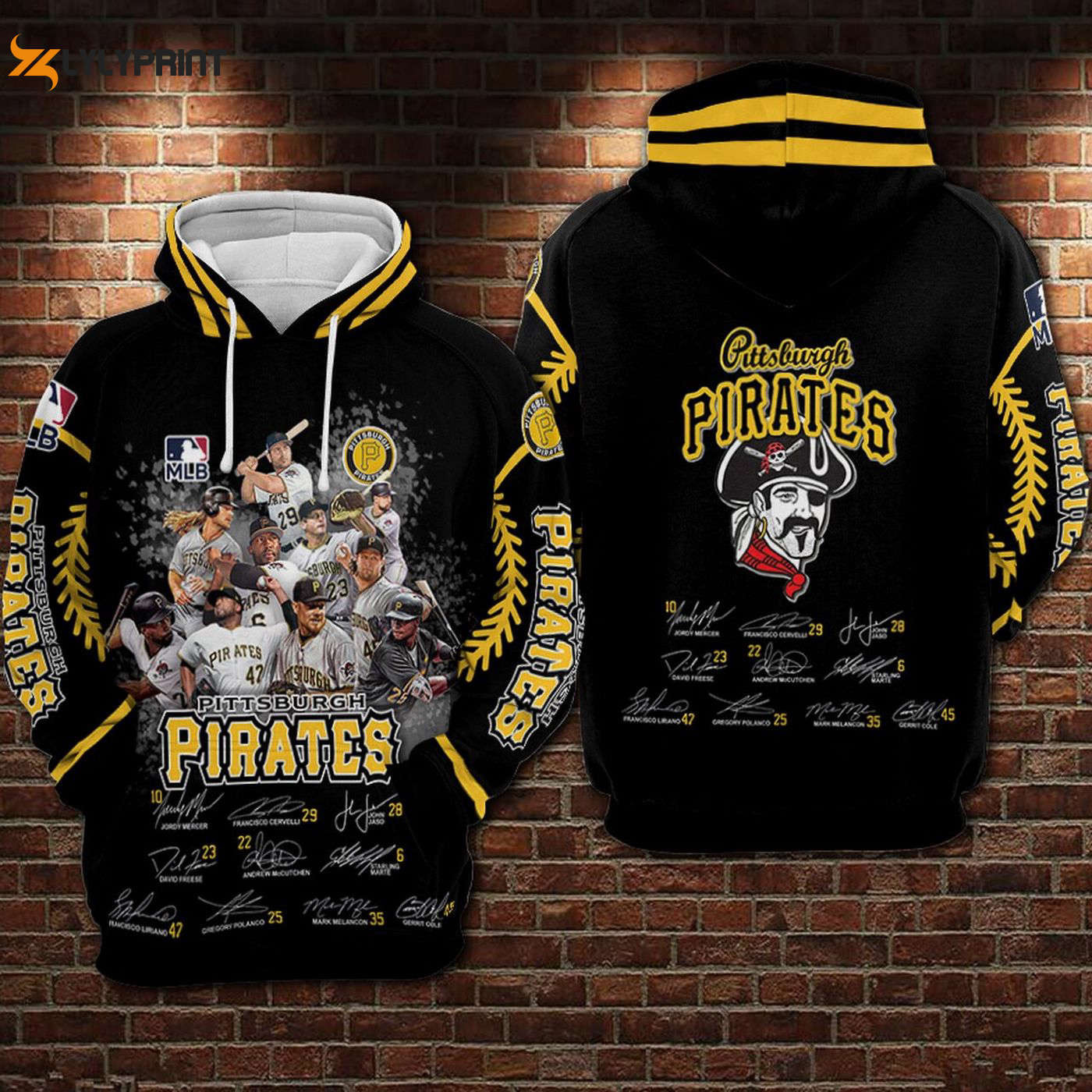Pittsburgh Pirates Black Champions Hoodie – Stylish AOP Shirt HZ0501