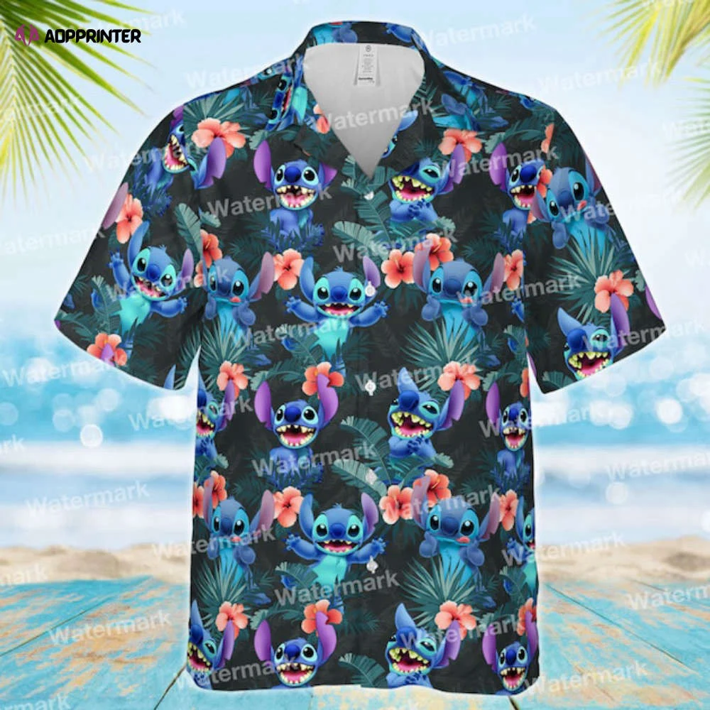 Stitch disney hawaiian shirt Summer Holiday Gift HW0601