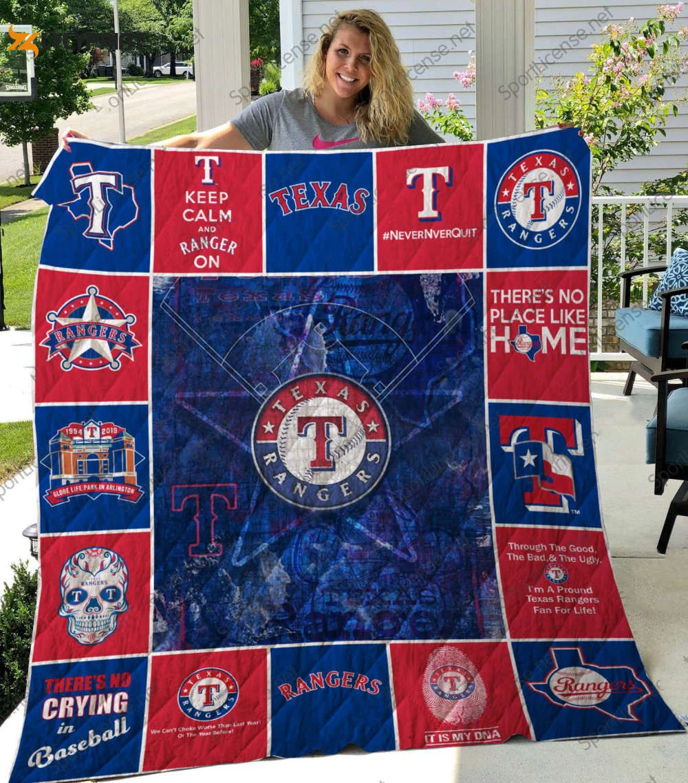 Texas Rangers Quilt Blanket For Fans Home Decor Gift , Soft Quilt, King Size, All Season Cozy Quilt QB0901