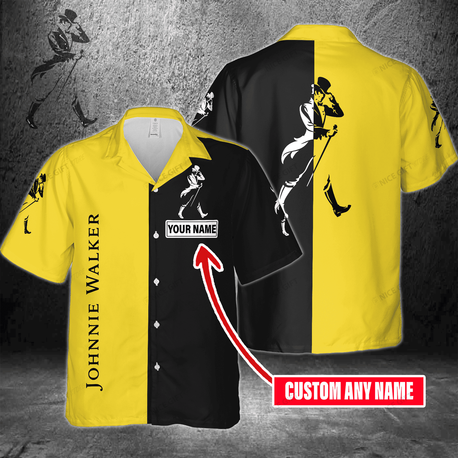 Johnnie Walker Custom Name Hawaiian Shirt For Men And Women HW0601