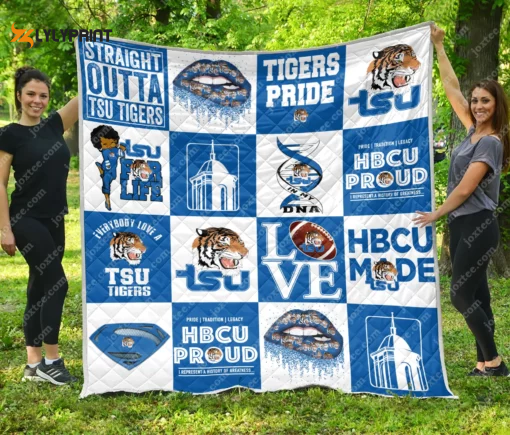 Tennessee State Tigers Quilt Blanket For Fans Home Decor Gift , Soft Quilt, King Size, All Season Cozy Quilt QB0901