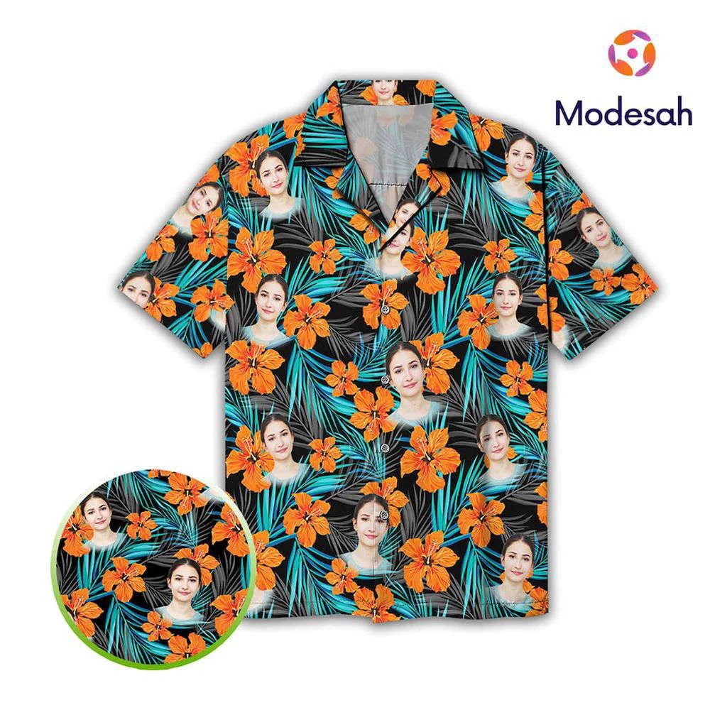 Personalized Photo Hawaiian Shirt, Gift For Men Women Custom Photo Beach Shirt HW0601