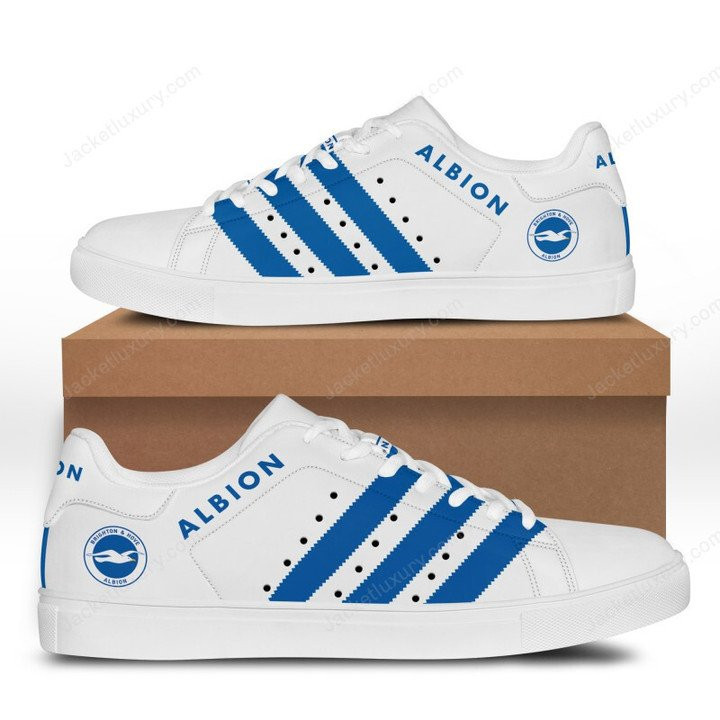 Custom Brighton & Hove Albion FC White Blue Stan Smith Shoes for Men Women, Trendy Style Sneakers ST0801