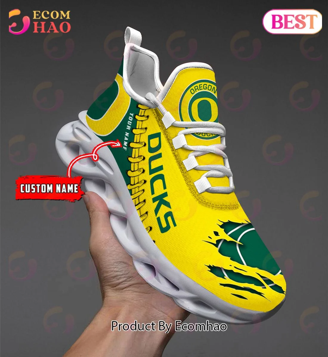 Oregon Ducks Max Soul Shoes Custom Name  Unisex sneakers MS0601