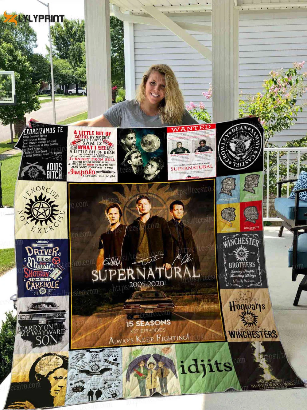 Supernatural Quilt Blanket For Fans Home Decor Gift , Soft Quilt, King Size, All Season Cozy Quilt QB0901