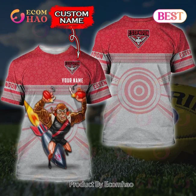 AFL Essendon Bomber 02s Custom Name 3D Shirt, Zip Hoodie, Man – Women, Warm, Premium Quality HZ0501