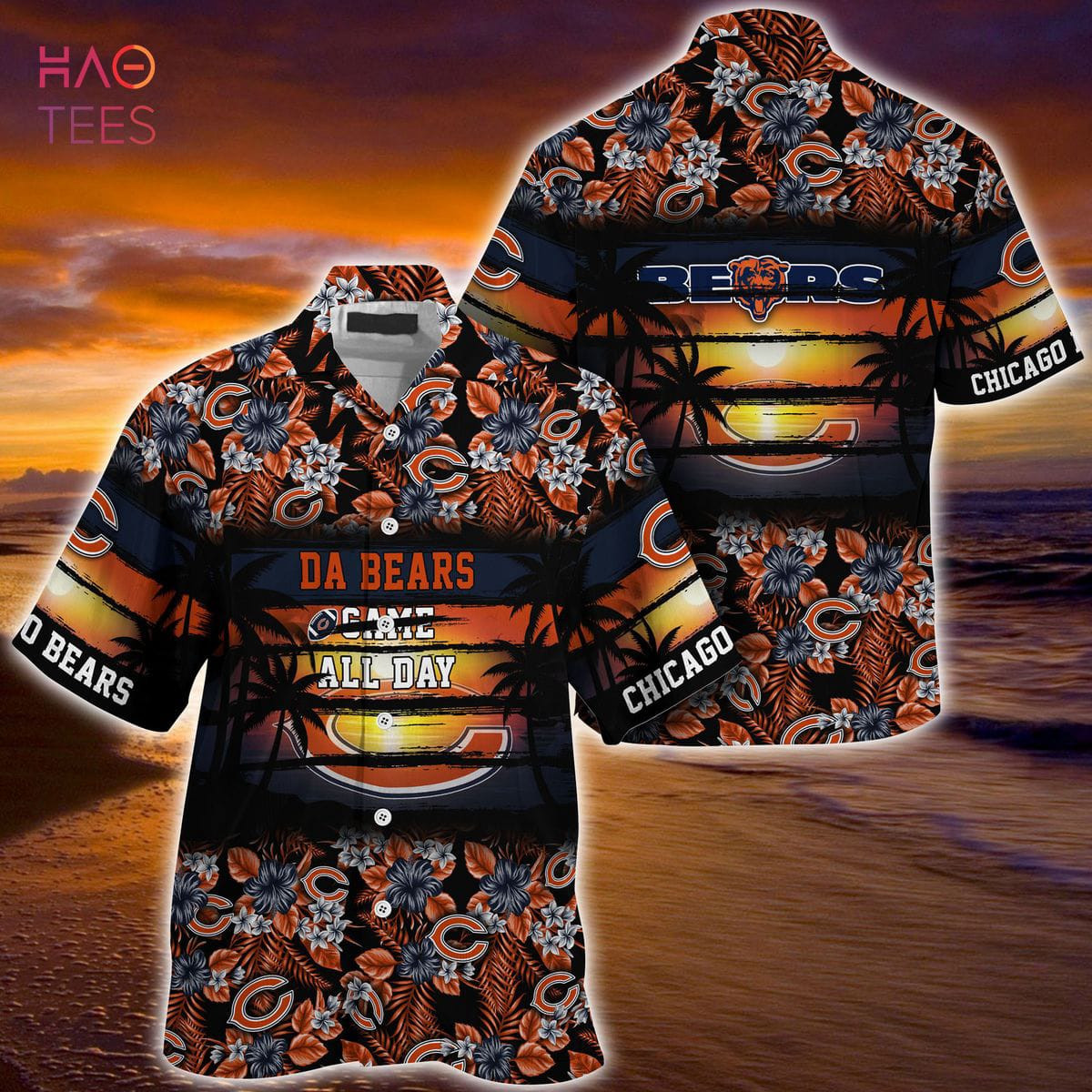 Chicago Bears NFLHawaiian Shirt, Floral Pattern Sports Enthusiast Summer 2023 HW0601