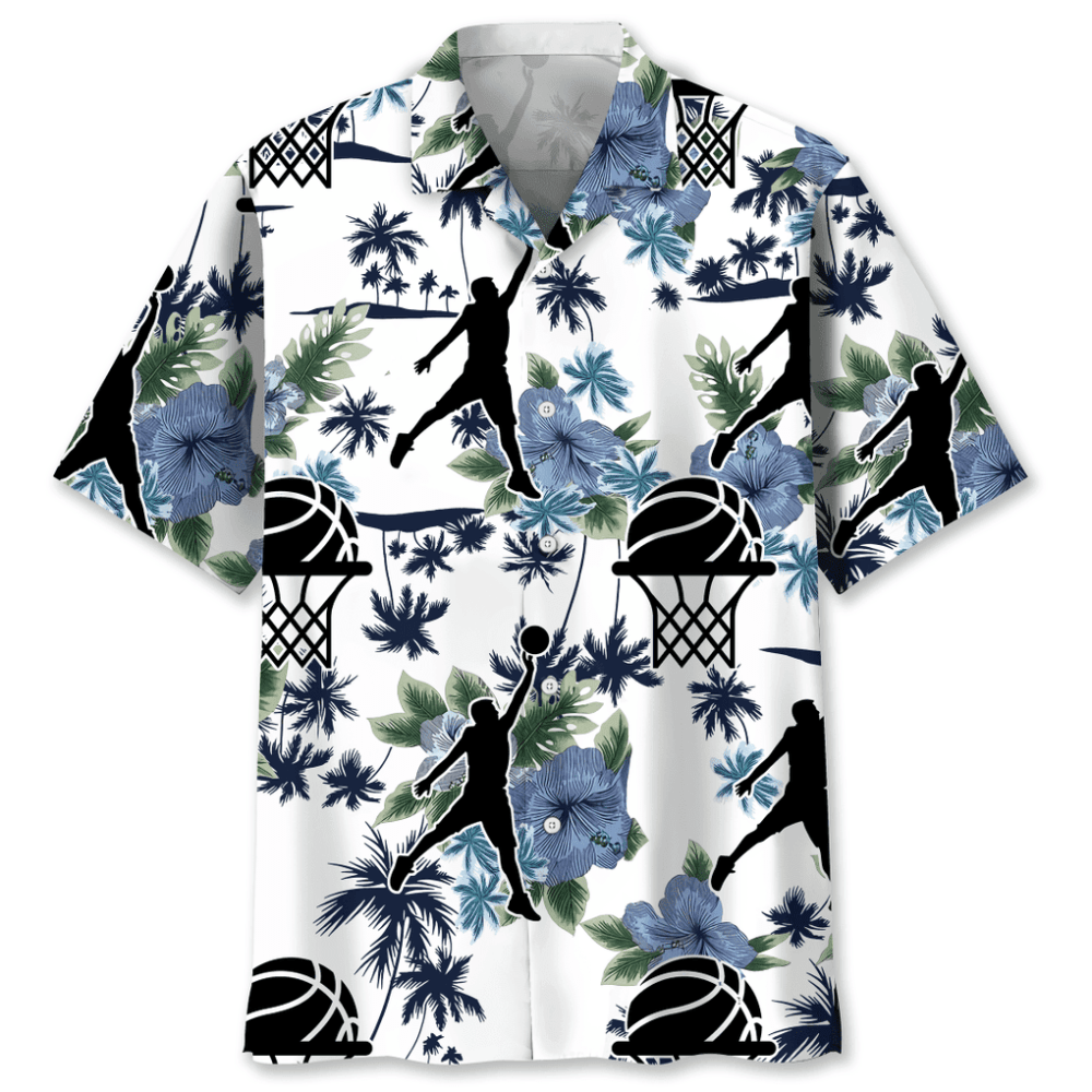Basketball White Nature Hawaiian Shirt, Gift For Men Women HW0601