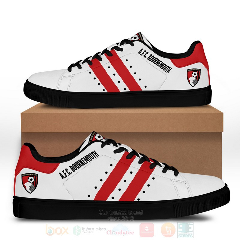 AFC Bournemouth White Red Stan Smith Shoes Women Men, Trendy Style Sneakers ST0801