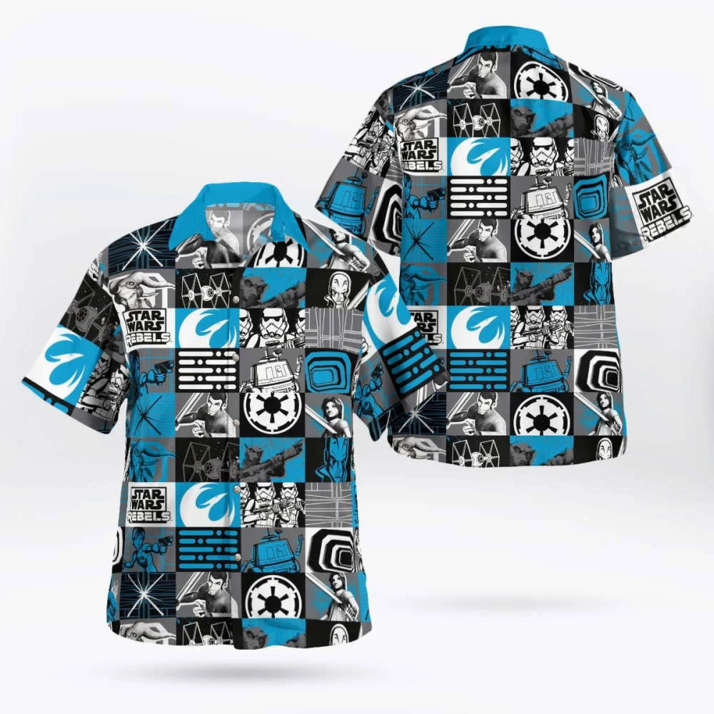 Star Wars Rebels Blue Hawaiian Shirt Summer 2023 Hot HW0601