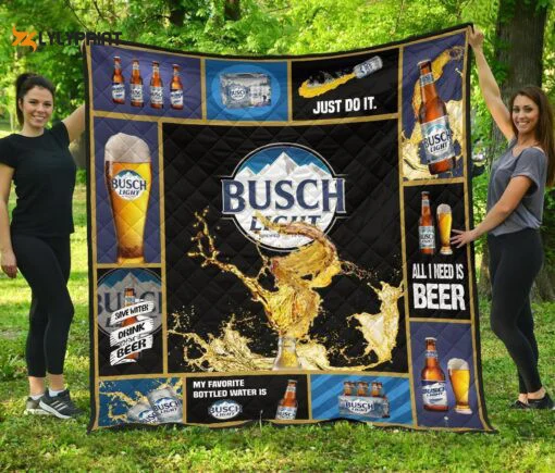 Busch Light Quilt Blanket For Fans Home Decor Gift , Soft Quilt, King Size, All Season Cozy Quilt QB0901