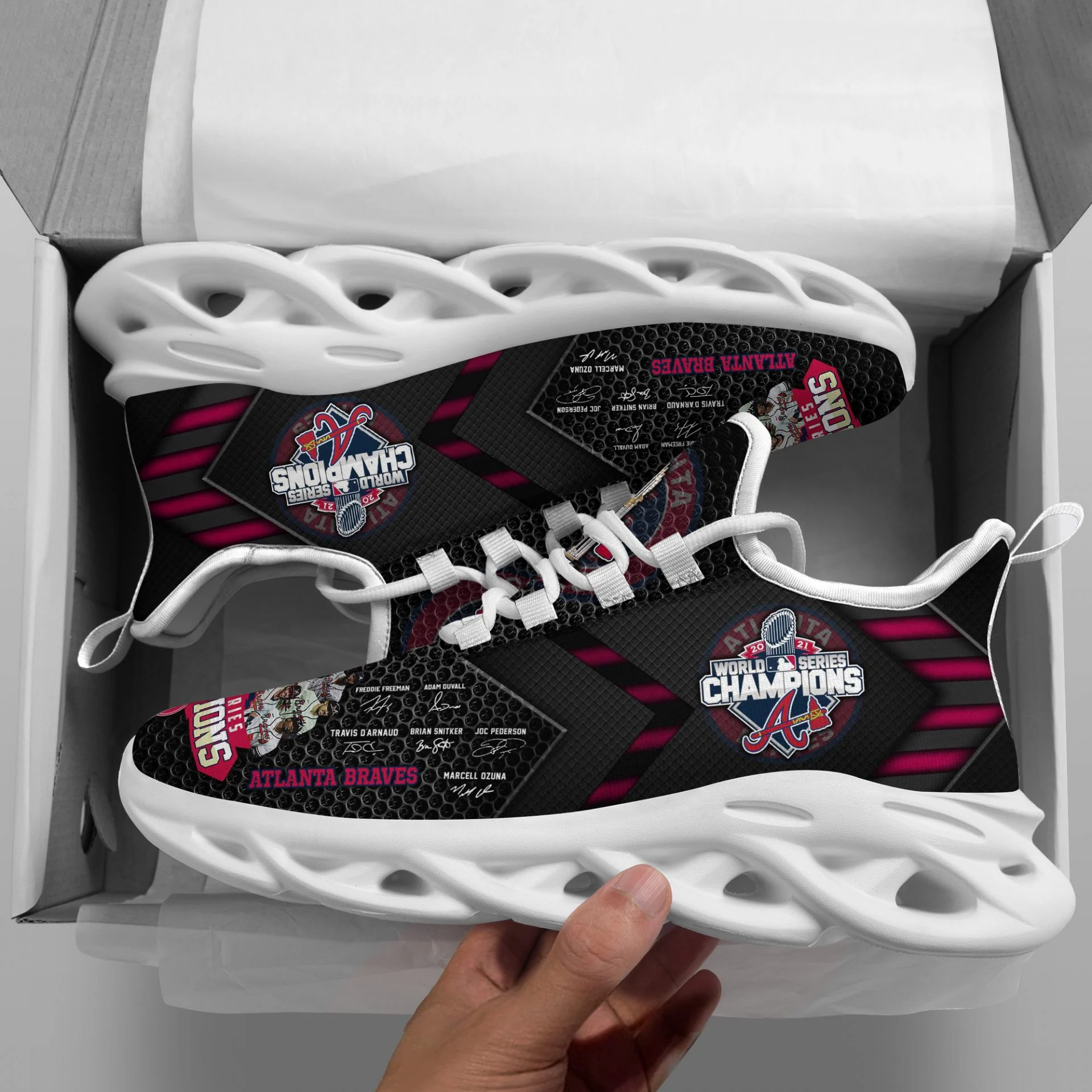 MLB Atlanta Braves Championship Max Soul Shoes Unisex Women Men MS0601