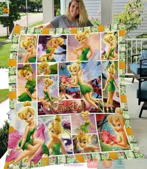 Tinker Bell Quilt Blanket For Fans Home Decor Gift , Soft Quilt, King Size, All Season Cozy Quilt QB0901