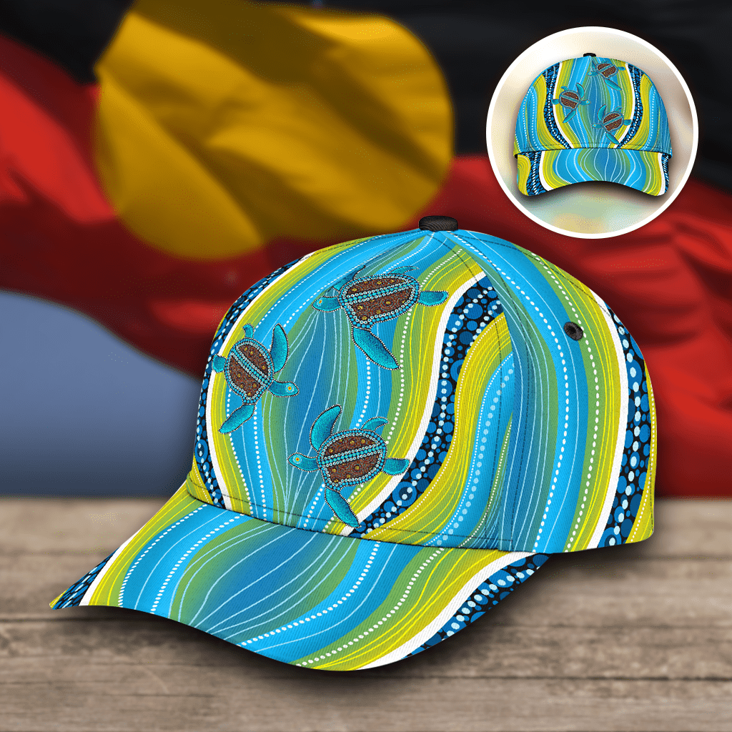 Aboriginal Blue Turtles Classc Cap Printed Baseball Cap Gift HZ0501