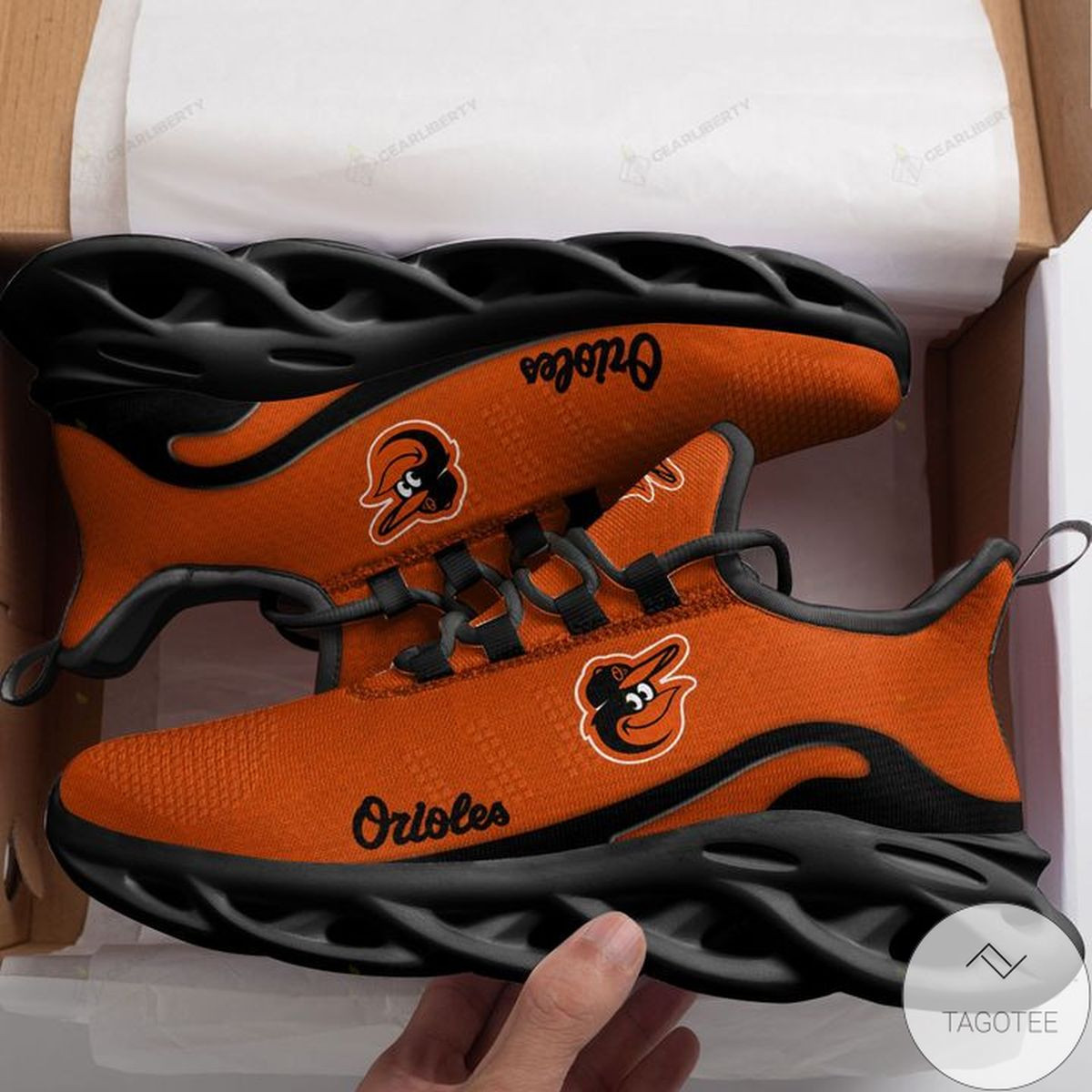 MLB Baltimore Orioles Max Soul Shoes V1 Unisex Women Men MS0601