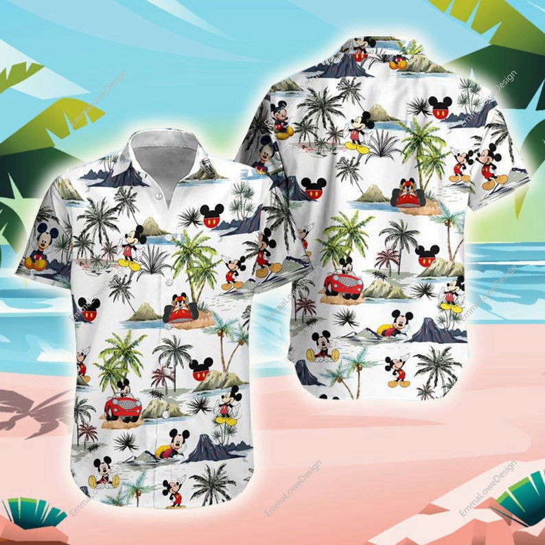 Mickey Mouse Donald Duck Goofy Hawaiian Aloha Beach Shirts HW0601