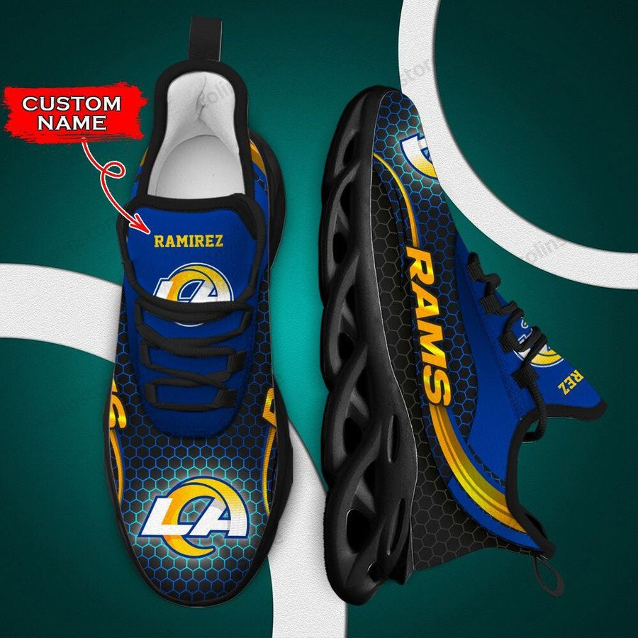 NFL Los Angeles Rams Custom Name Limited Max Soul Shoes for Men Women MS0601