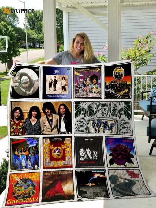 Thin Lizzy Quilt Blanket For Fans Home Decor Gift , Soft Quilt, King Size, All Season Cozy Quilt QB0901