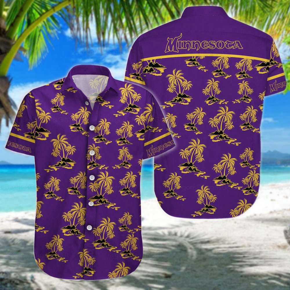 Minnesota Hawaii Shirt, Minnesota Football Shirt, Button Up Shirt HW0601