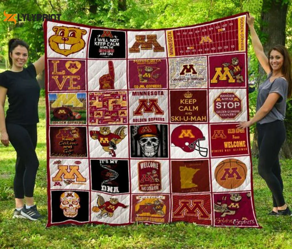 Minnesota Golden Gophers 1 Quilt Blanket For Fans Home Decor Gift ,  Soft Quilt, King Size, All Season Cozy Quilt QB0901