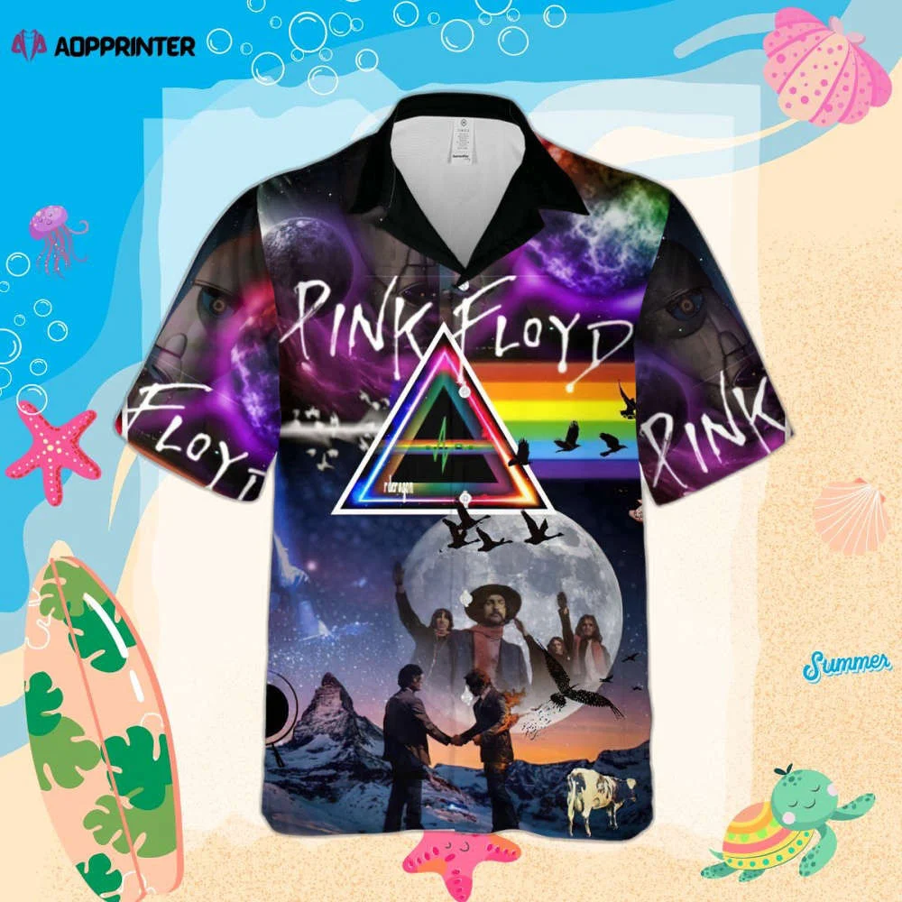 Pink Floyd Merch Collage Art Cuban Shirt Premium Hawaiian Shirt HW0601