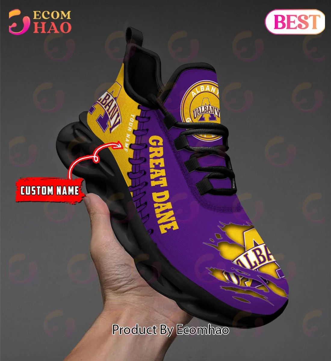 Albany Great Danes Max Soul Shoes Custom Name  Unisex sneakers MS0601