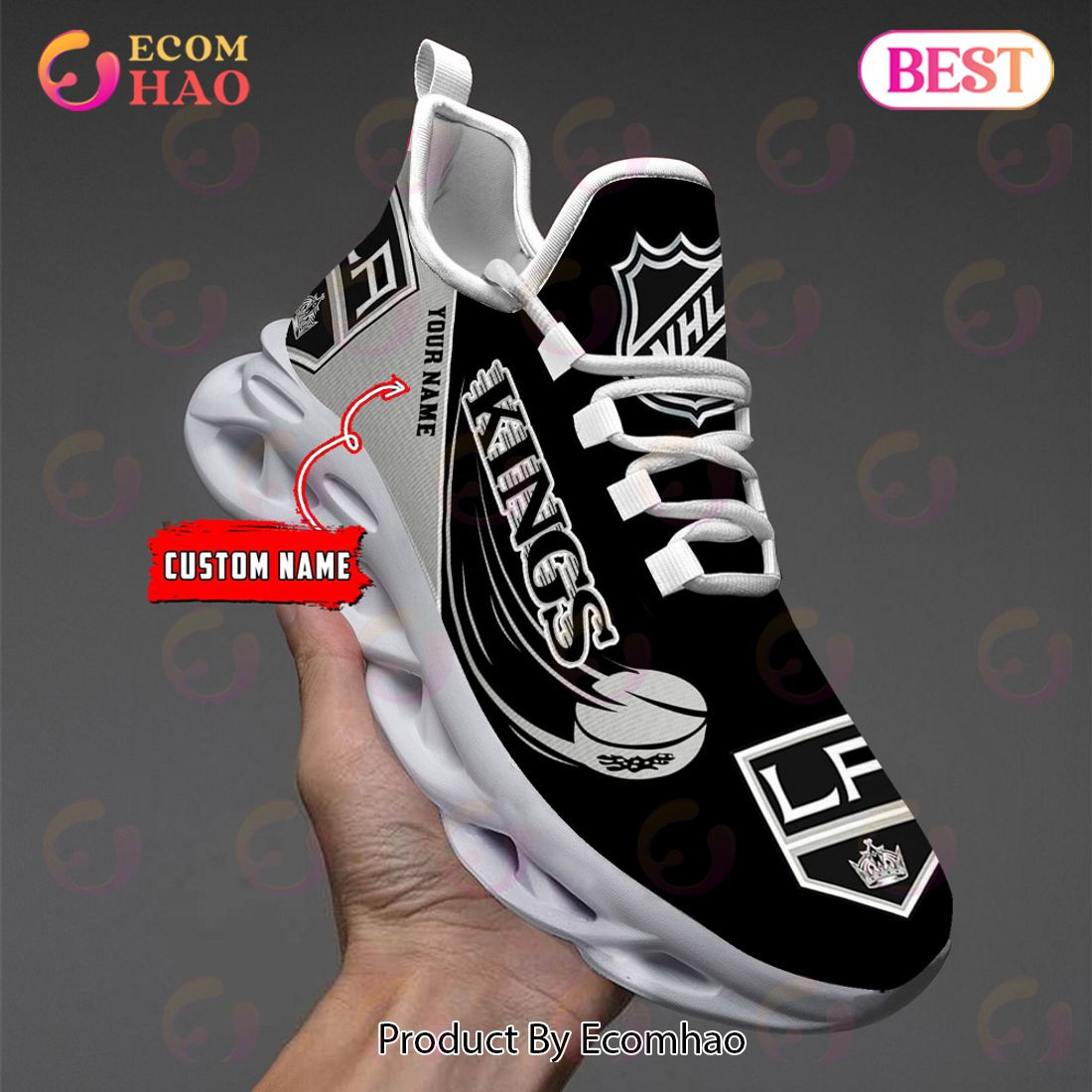 Custom Name Los Angeles Kings Max Soul Shoes, Sneakers  Unisex sneakers MS0601
