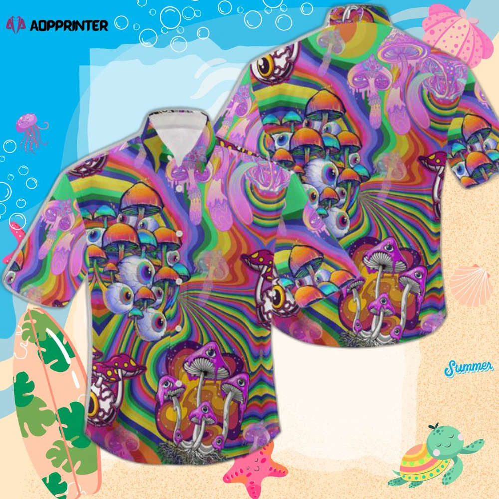 Trippy Mushroom Hawaiian Shirt Summer Trending HW0601