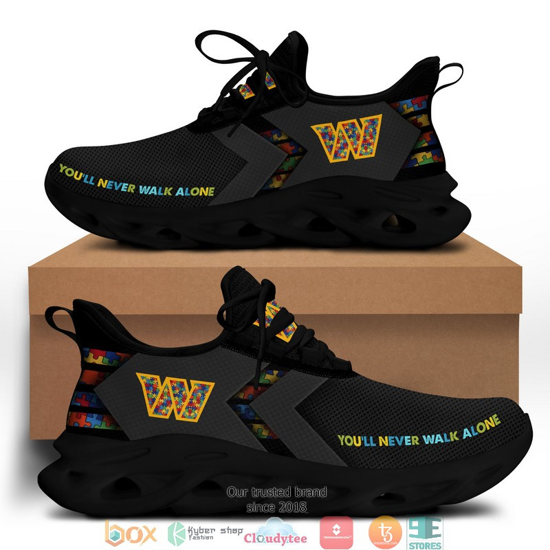 NFL Washington Commanders You'll Never Walk Alone Max Soul Shoes for Women and Men MS0601