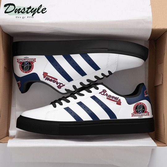 MLB Atlanta Braves Stan Smith Shoes V2 Unisex Women Men, Trendy Style Sneakers ST0801