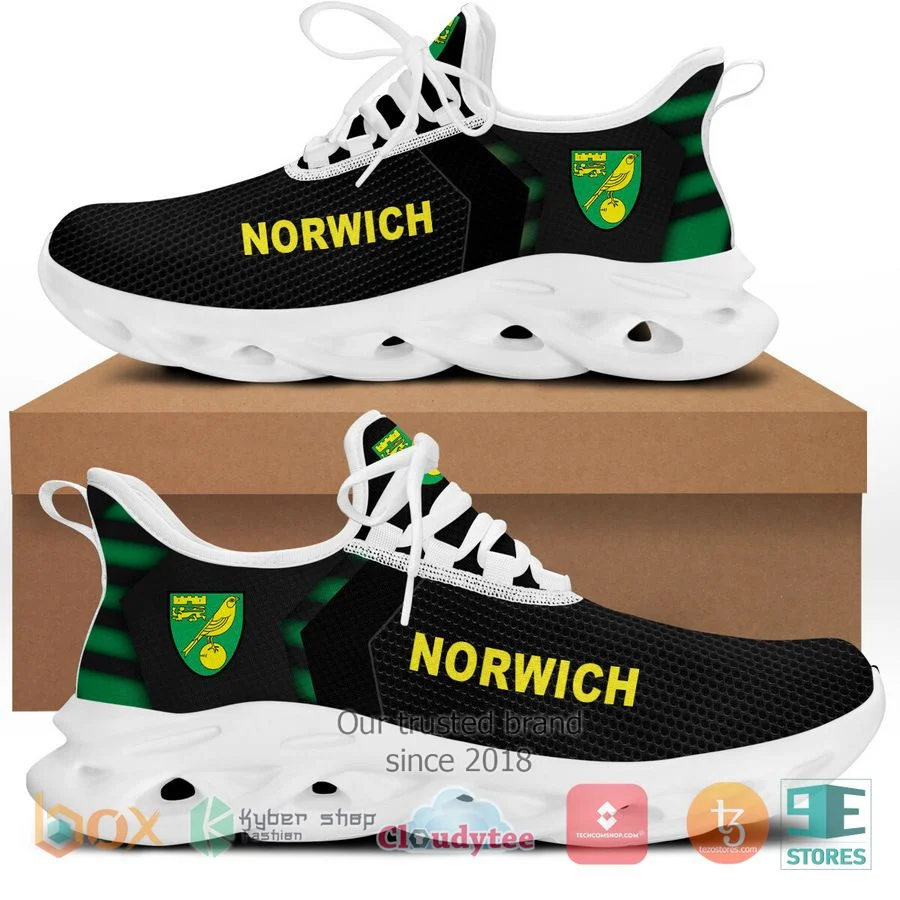 Norwich City FC Black Green Max Soul Shoes Unisex MS0601