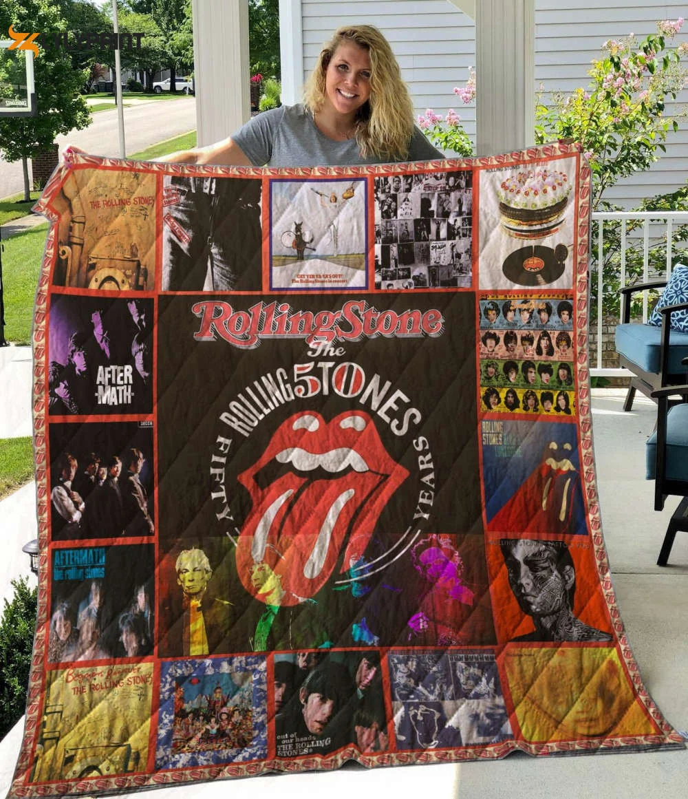 The Rolling Stones Quilt Blanket For Fans Home Decor Gift , Soft Quilt, King Size, All Season Cozy Quilt QB0901
