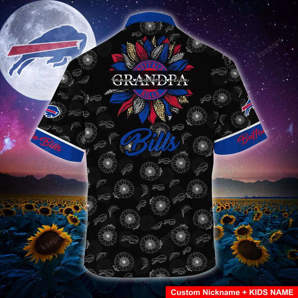 Buffalo Bills NFL-Hawaii Shirt Sunflower Custom Your Nickname,Kids Name For Men Women HW0601