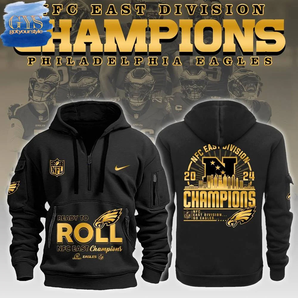 Philadelphia Eagles NFC East Division Champions Half Zip Hoodie QTZ0601