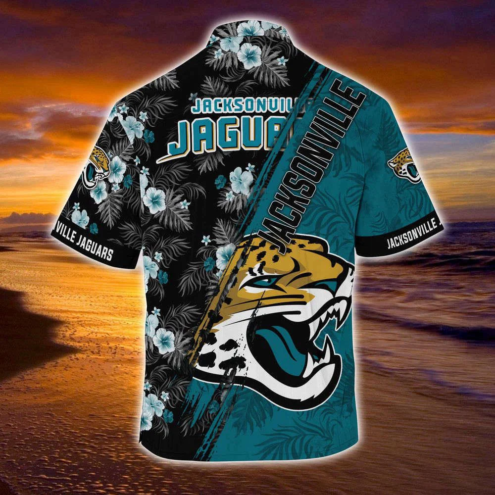 Jacksonville Jaguars NFL-Summer Hawaii Shirt Mickey And Floral Pattern For Sports Fans HW0601