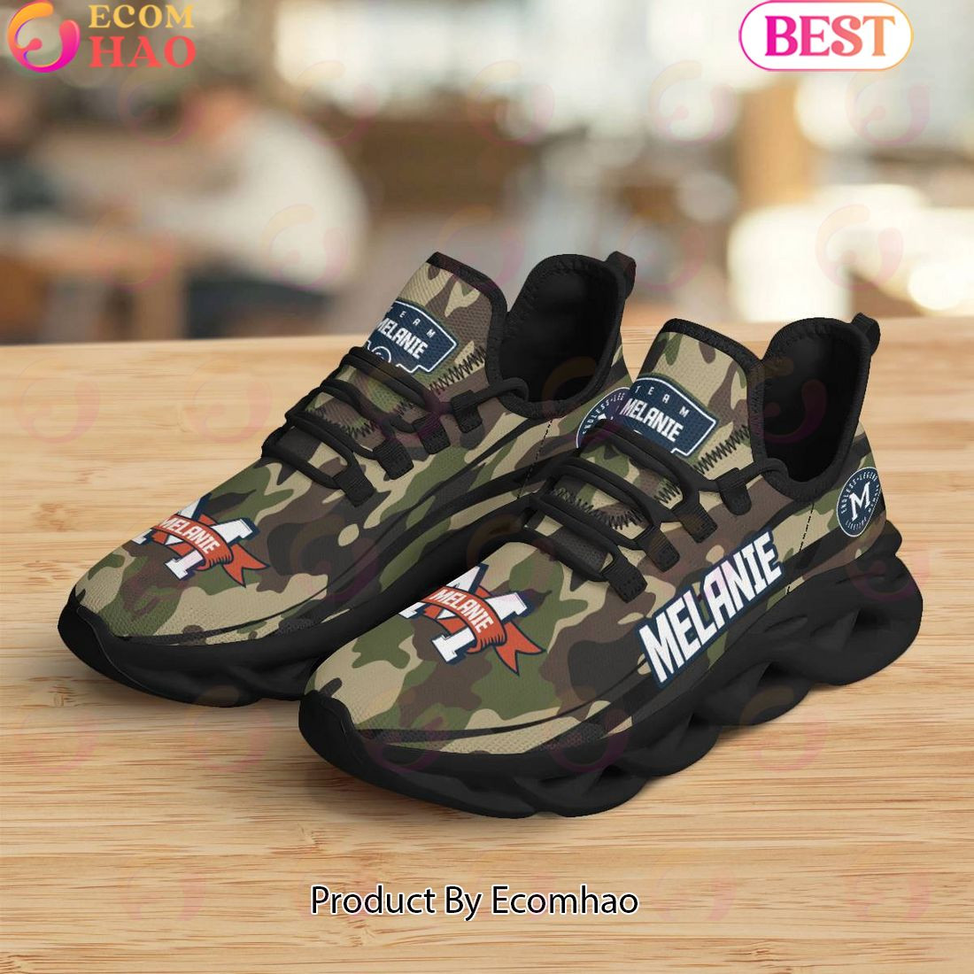 Melanie Endless Legend Lifetime Member Special Camo Military Design Max Soul Shoes, Sneakers  Unisex sneakers MS0601