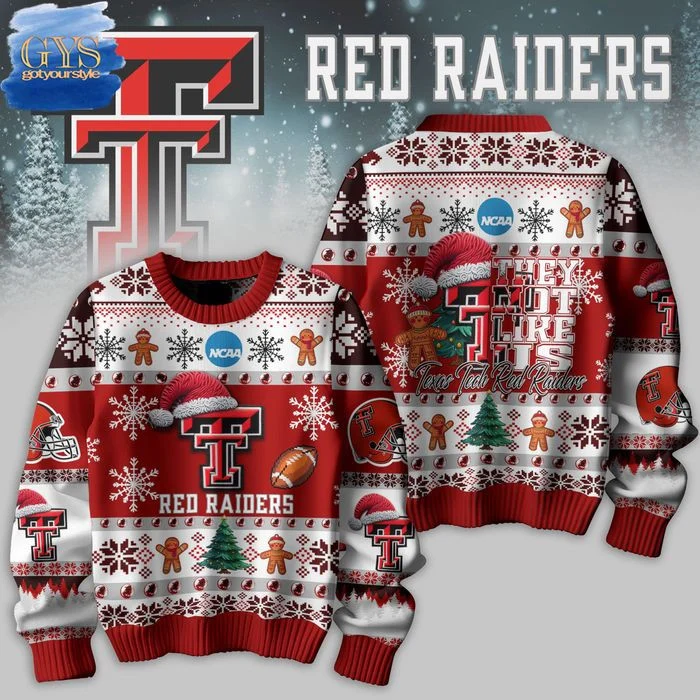 Texas Tech Red Raiders Not Like Us Ugly Christmas Sweater , Cozy Soft Unisex Pullover SW0601