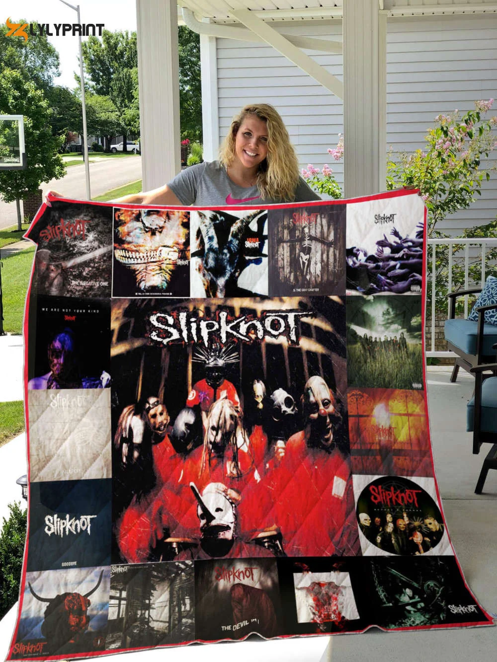 Slipknot Quilt Blanket For Fans Home Decor Gift , Soft Quilt, King Size, All Season Cozy Quilt QB0901