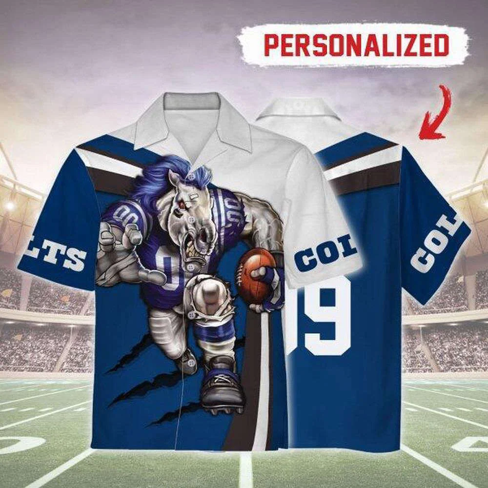 Personalized Unisex Hawaiian Shirt Indianapolis Colts Football Team 3D Apparel For Men Women HW0601
