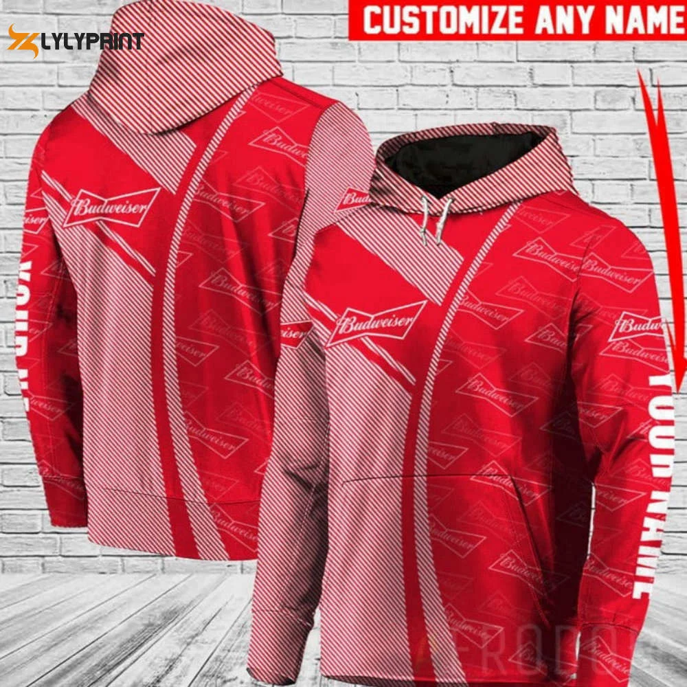 Personalized Budweiser Pullover 3D All Over Print Hoodie, Zip Hoodie HZ0501