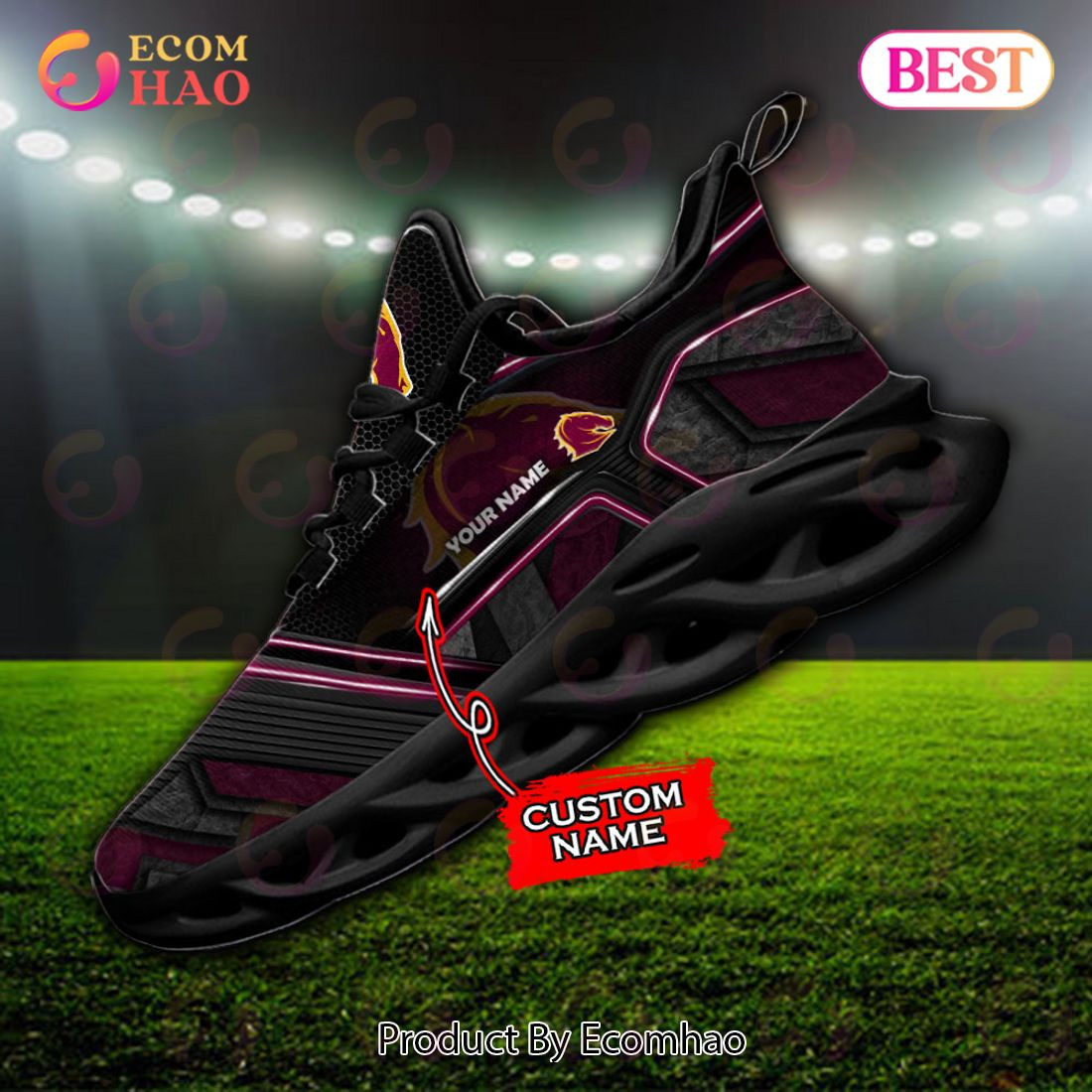 NEW Brisbane Broncos Custom Name Max Soul Shoes, Sneaker  Unisex sneakers MS0601