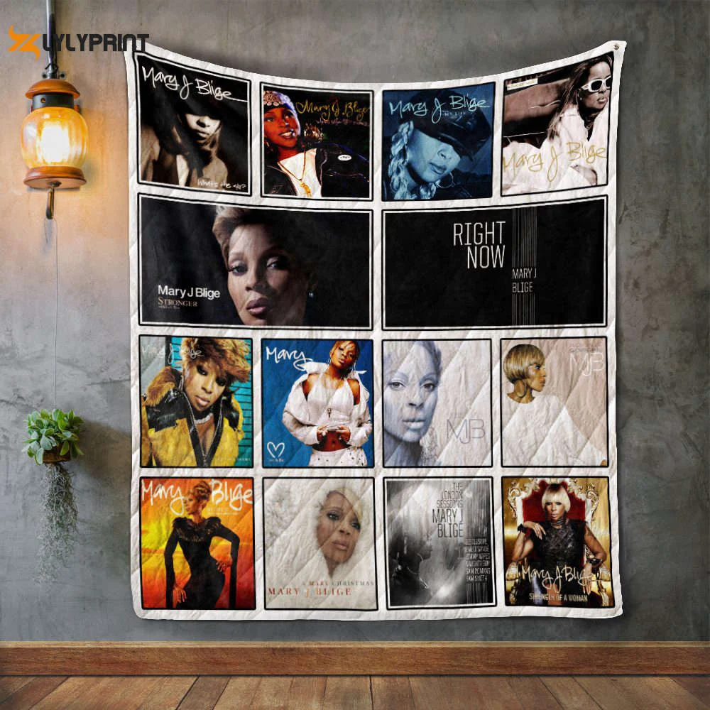 Mary J. Blige Quilt Blanket For Fans Home Decor Gift , Soft Quilt, King Size, All Season Cozy Quilt QB0901