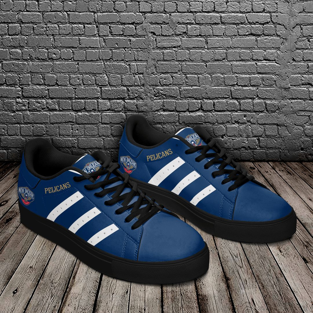 NBA New Orleans Pelicans Navy White Stan Smith Shoes , Trendy Style Sneakers ST0801