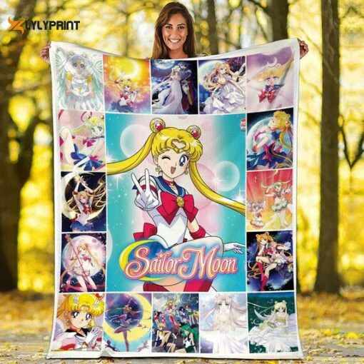 Sailor Moon Quilt Blanket For Fans Home Decor Gift , Soft Quilt, King Size, All Season Cozy Quilt QB0901