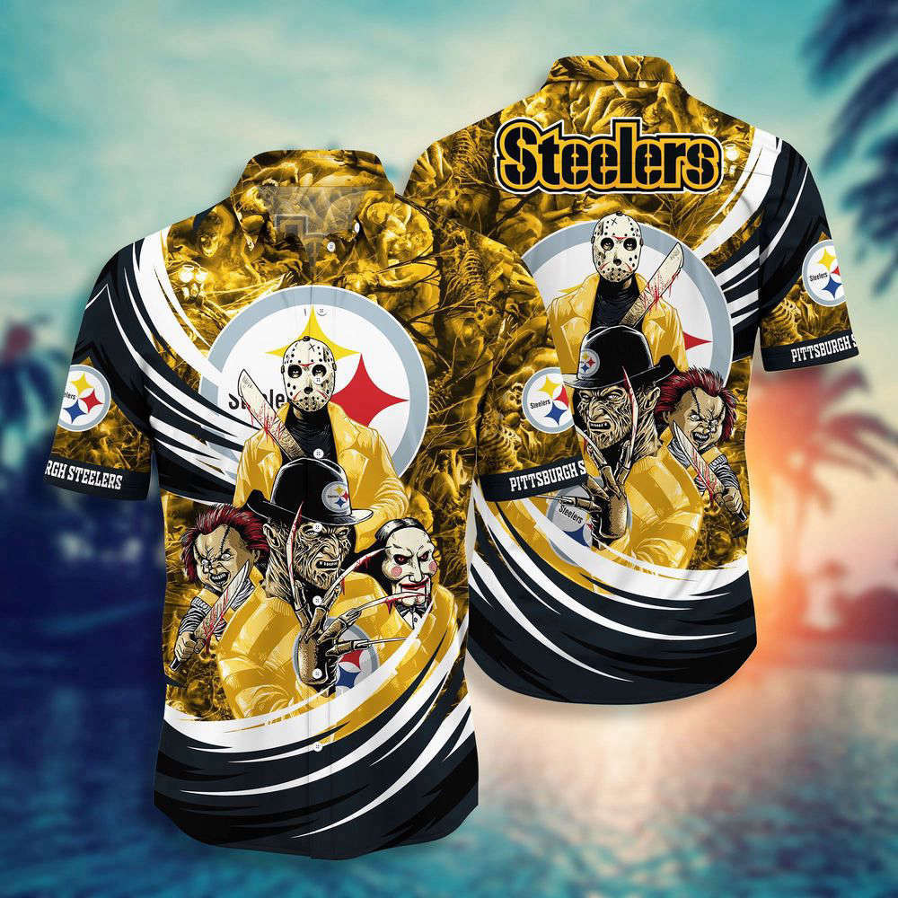 Pittsburgh Steelers NFL Halloween Horror Movies Hawaiian Shirts For Men And Women HW0601