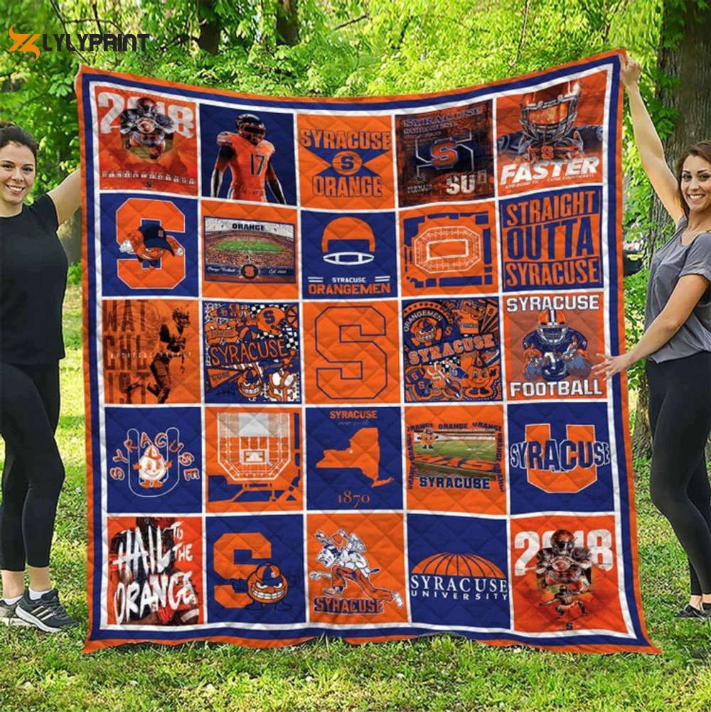 Syracuse Orange 2 Quilt For Fans Home Decor Gift , Soft Quilt, King Size, All Season Cozy Quilt QB0901