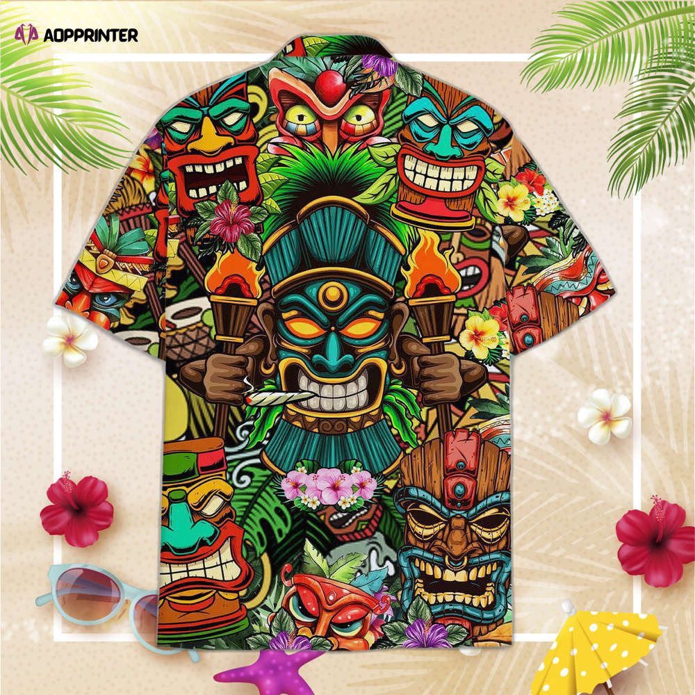 Tropical Tiki Head Hawaiian Shirt, Gift For Men And Women HW0601