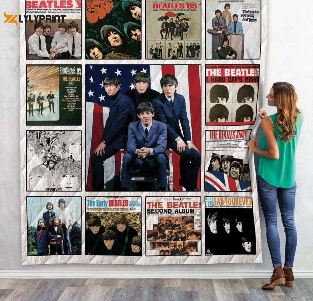 The Beatles 3 Quilt Blanket For Fans Home Decor Gift , Soft Quilt, King Size, All Season Cozy Quilt QB0901