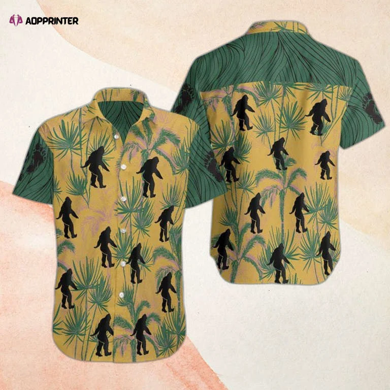 Bigfoot Summer Short Sleeve Hawaiian Beach Shirt HW0601