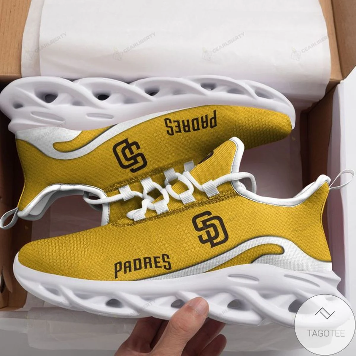 Custom MLB San Diego Padres Max Soul Shoes V1 Men Women MS0601